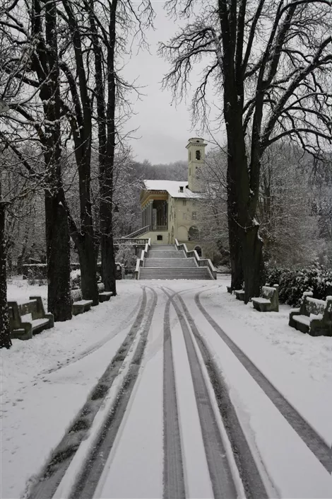 Sant'Euseo - il viale sotto la neve