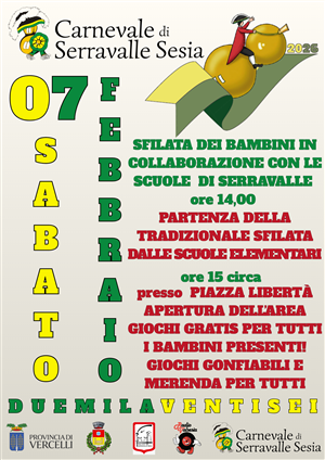 Sfilata dei bambini in collaborazione con le scuole di Serravalle Sesia